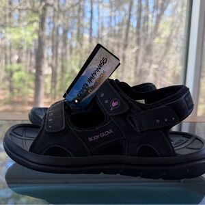Body Glove Womens or for Kids Black Sandals with Pink Accents
